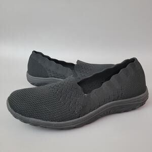 Skechers Women’s Seager Stat Memoy Foam Black Mesh Shoes Size 10